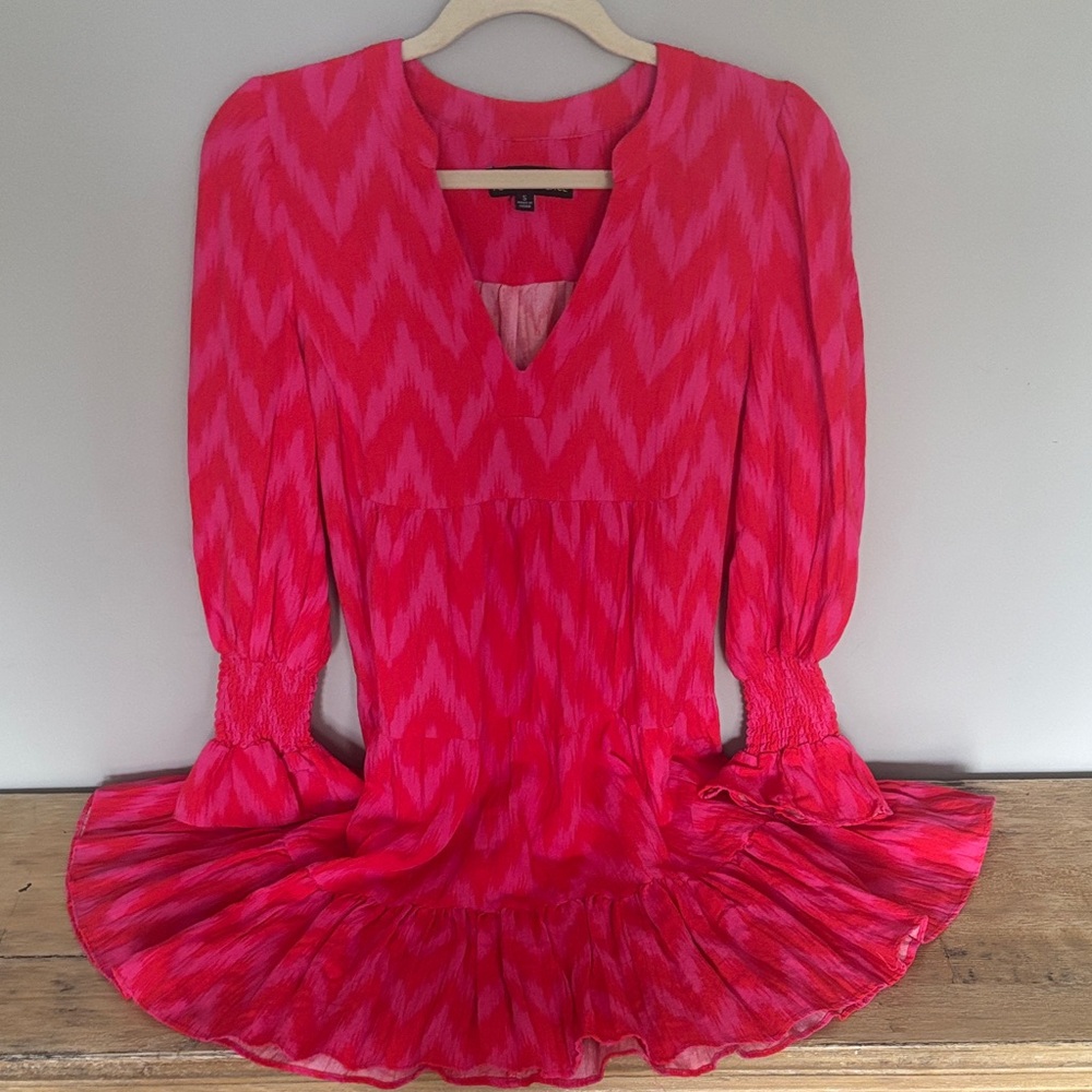 Pomander Place Vibrant Pink and Red Dress